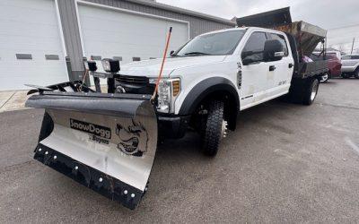 2018 Ford F550 4×4 Crew Cab Diesel Flat Bed Truck – $57,995